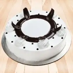 Designer Chocolate Vanilla Cake Half Kg