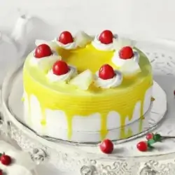 Pineapple Cake with Cherry Toppings Half Kgs
