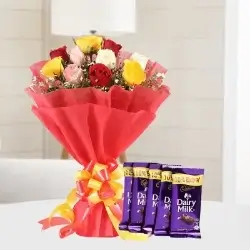 Sweet 6 Mix Roses with Chocolates