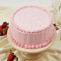 Yummy Strawberry Vegan Cake Half Kgs