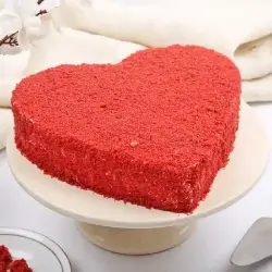 Heart Shaped Red Velvet Vday Cake Half Kgs