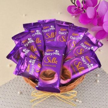 10 Dairy Milk Silks Basket