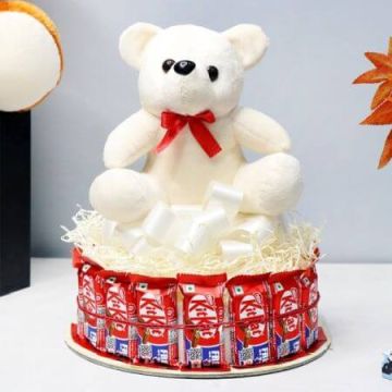 18 Kitkat Chocolates with Teddy Bear