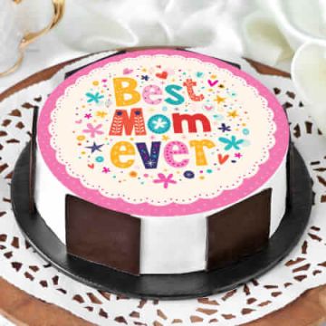 Best Mom Ever Vanilla Cake Half Kg