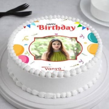 Birthday Photo Cake Half Kg For Her