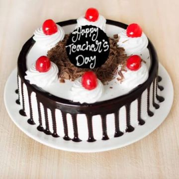Eggless Black Forest Teachers Day Cake