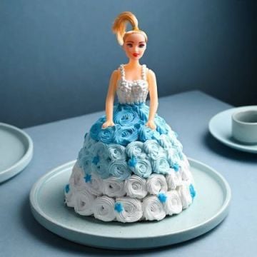 Eggless Charming Barbie Doll Cake 1 Kg