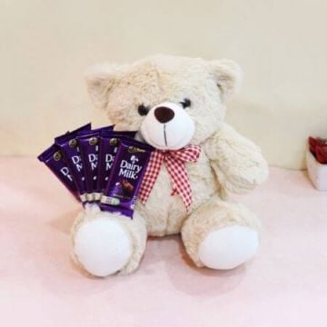 Classic Teddy with 5 Chocolates