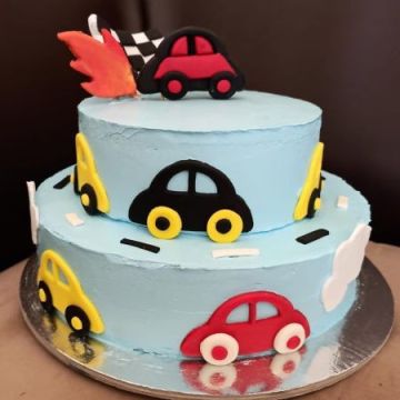 Crazy Cars Fondant Cake 3 Kg