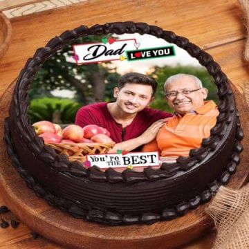 Dad Love You Photo Cake