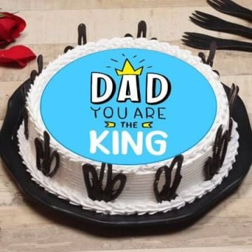 Dad You Are The King Poster Cake
