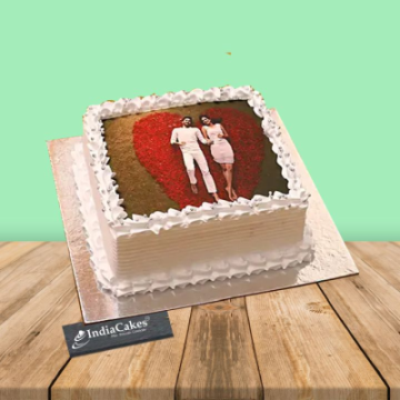 Eggless Delicious Anniversary Photo Cake