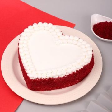 Delicious Heart Shaped Red Velvet Cake