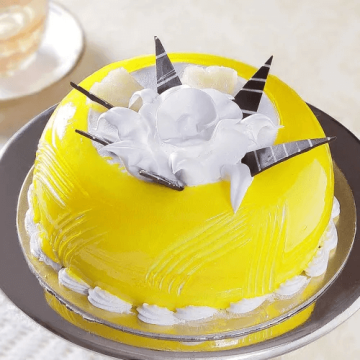 Dome Shaped Yummy Pineapple Cake Half Kgs