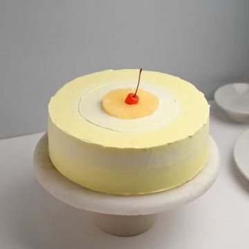 Eggless Gorgeous Pineapple Cake Half Kg