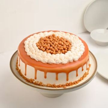 Eggless Rendering Butterscotch Bliss Cake Half Kg