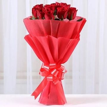 Everlasting 10 Red Roses Bouquet