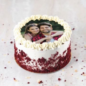 Excellent Red Velvet Photo Cake