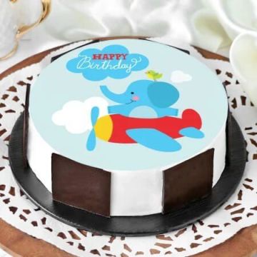 Flying Elephant Poster Cake Half Kg