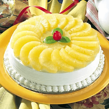 Fresh Creamy Pineapple Cake Half Kgs
