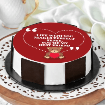 Friendship Quote Poster Cake Half Kg
