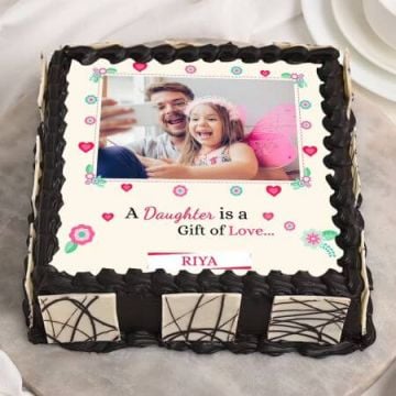 Eggless Gift of Love Poster Cake Half Kg