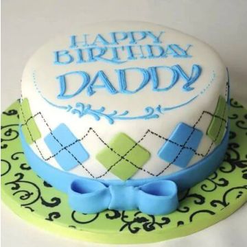 Grateful Daddy 1 Kg Fondant Cake