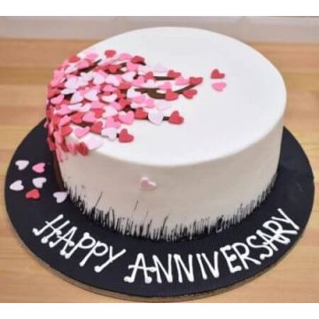 Happy Anniversary Hearts Cake 1 Kg