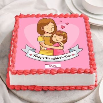 Happy Daughters Day Poster Cake Half Kg