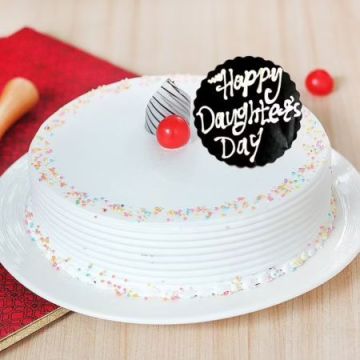 Happy Daughters Day Vanilla Cake Half Kg