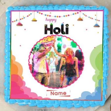 Happy Holi Photo Cake Half Kg