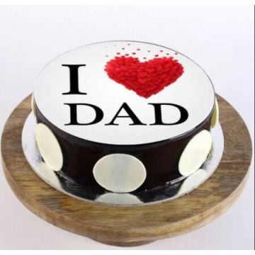 I Love Dad Half Kg Chocolate Poster Cake