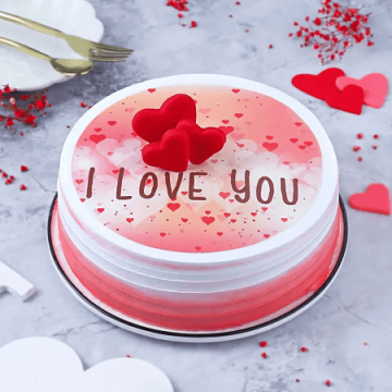 I Love You Chocolate Poster Cake Half Kg
