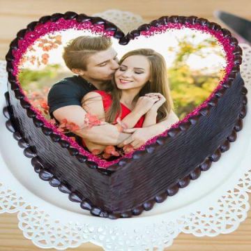 Love Cake For Couple Photo Cake Half Kg