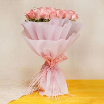 Love Delights 20 Pink Roses Bouquet