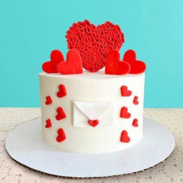 Love Little Heart Fondant Cake 1 Kg