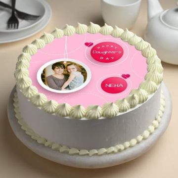 Personalised Daughters Day Photo Cake Half Kg