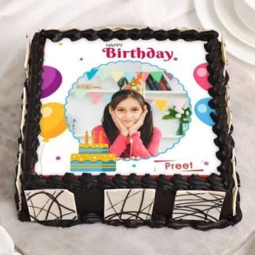 Photo Birthday Cake Half Kg