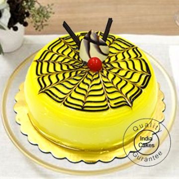1 Kg Eggless Pineapple Dome Cake