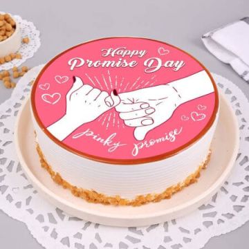 Promise Day Half Kg Butterscotch Poster Cake