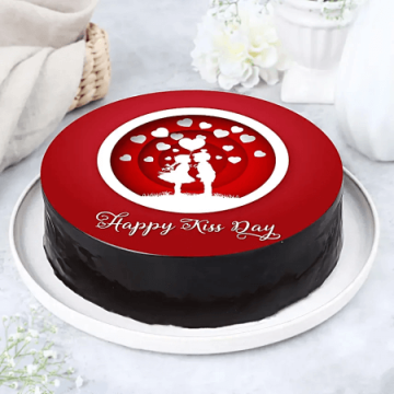 Romantic Kisses Chocolate Poster Cake Half Kg