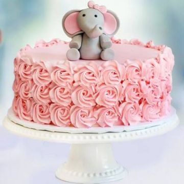 Rose Elephant Fondant Cake 1 Kg
