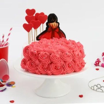 Rosy Deliciousness Cake Half Kg