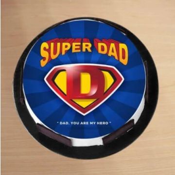 Super Dad Half Kg Vanilla Poster Cake