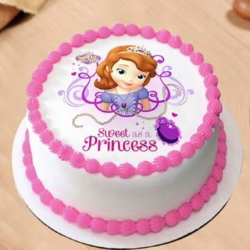 Eggless Sweet As Princess Poster Cake