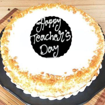 Eggless Teachers Day Butterscotch Cake
