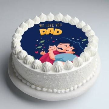 We Love You Dad Poster Cake