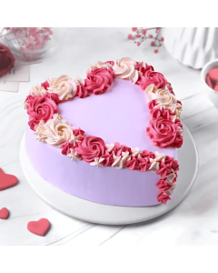 Charisma Strawberry Heart Shaped Cake Half Kg