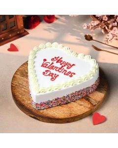Happy Valentines Day Heart Shaped Cake Half Kg