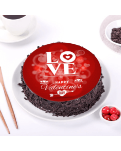 Love Valentines Day Half Kg Poster Cake